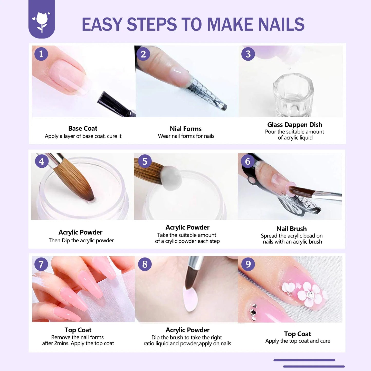 Acrylic Nail Kit With Everything For Beginners, Professional Nail Starter Kit