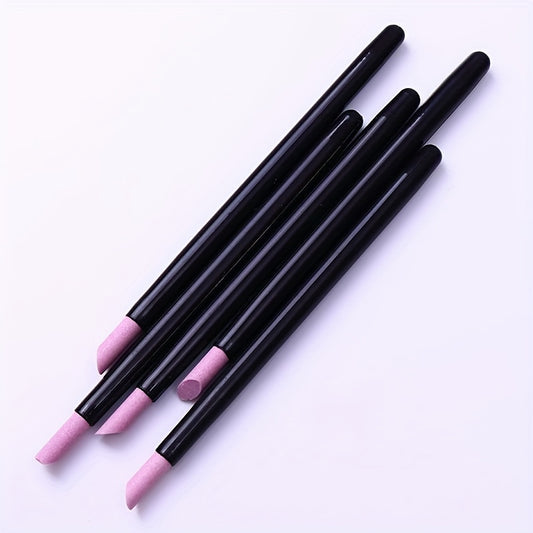 Quartz Scrubs Stone Cuticle Stick Pen Nail Polish Manicure Care Tools, 3 Pcs