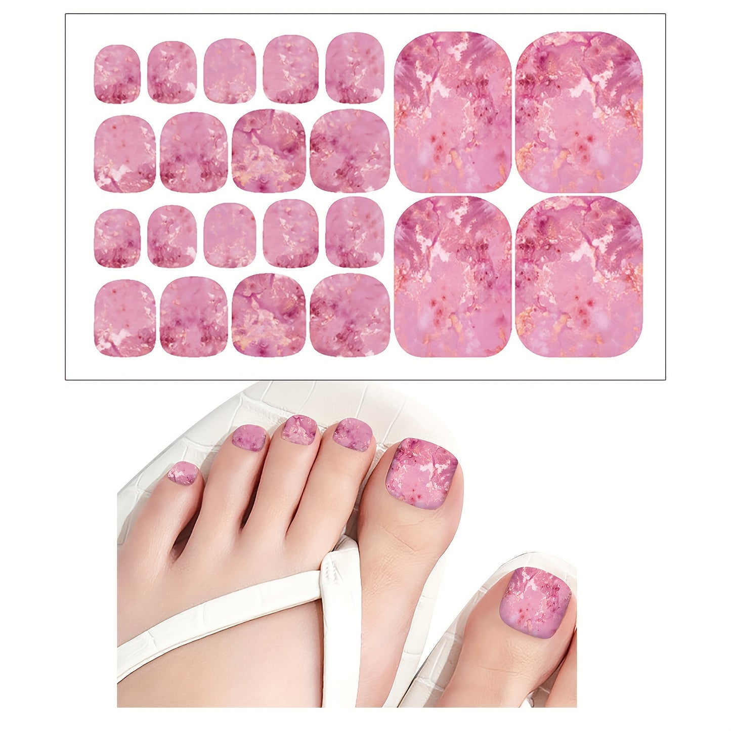 1pc Starry Sky Toe Nail Stickers - Adhesive Foil Stickers for DIY Manicure and Pedicure