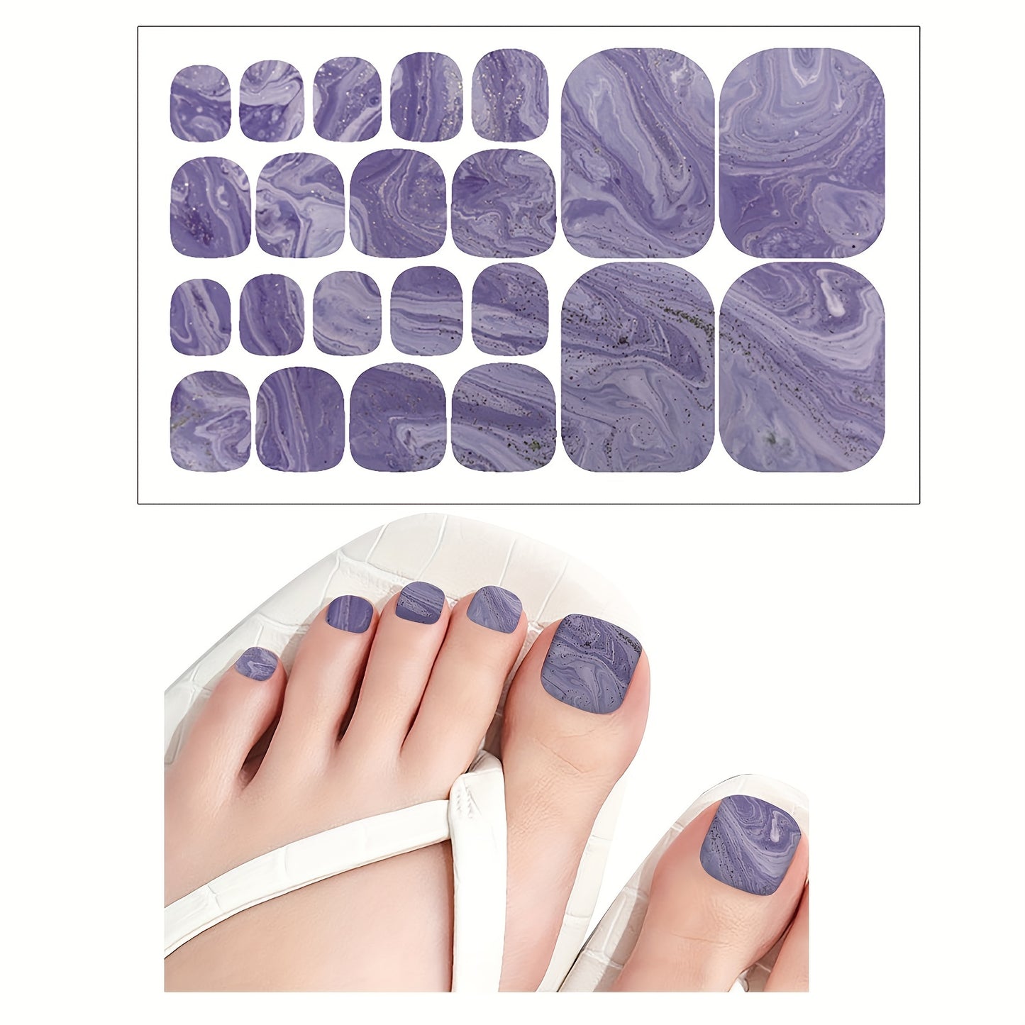 1pc Starry Sky Toe Nail Stickers - Adhesive Foil Stickers for DIY Manicure and Pedicure