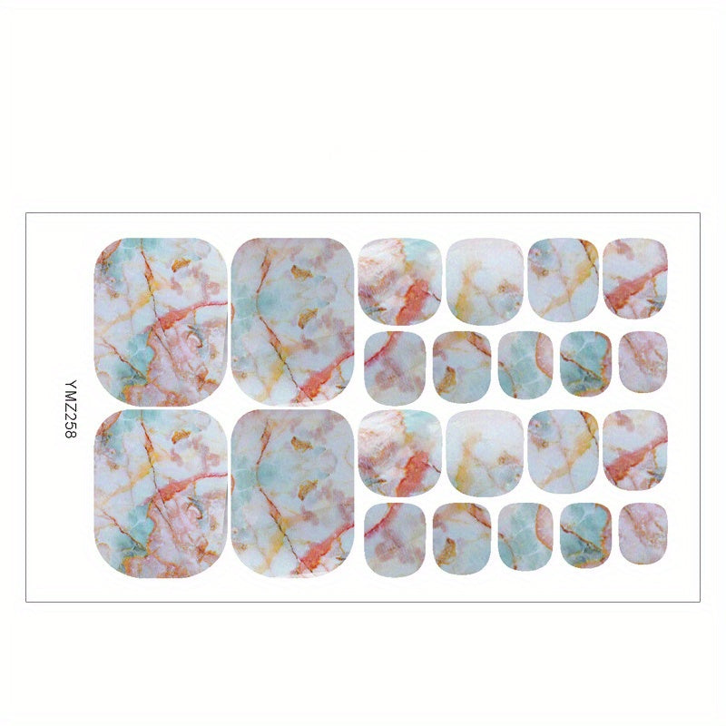1pc Starry Sky Toe Nail Stickers - Adhesive Foil Stickers for DIY Manicure and Pedicure