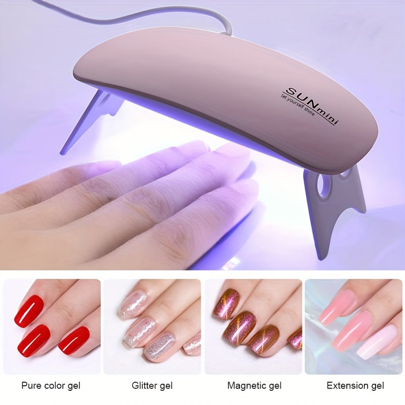 Mini Nail Dryer UV/LED nail Lamp Micro USB Gel Varnish Curing Machine