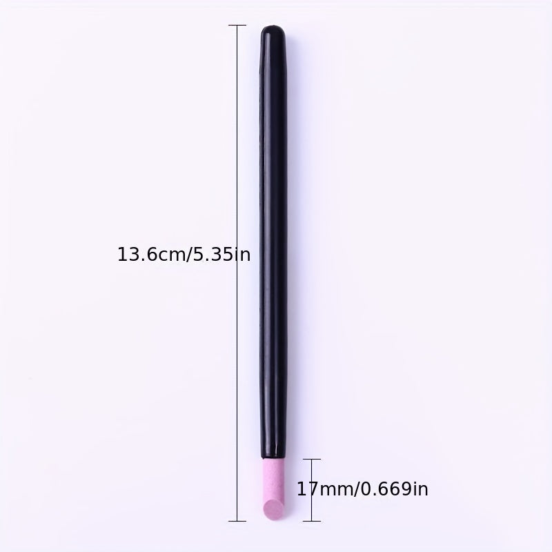 Quartz Scrubs Stone Cuticle Stick Pen Nail Polish Manicure Care Tools, 3 Pcs