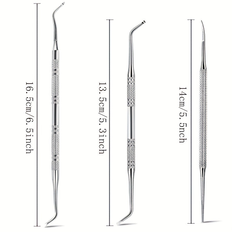 3pcs Stainless Steel Ingrown Pain Relief Toenail Tool Pedicure Tool Kit