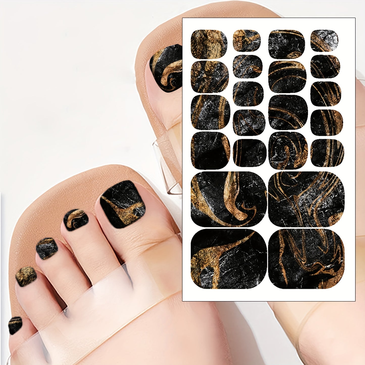 1pc Starry Sky Toe Nail Stickers - Adhesive Foil Stickers for DIY Manicure and Pedicure