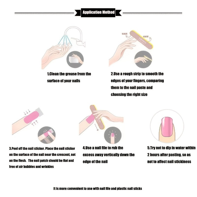 Metal Color Nail Art Strip Wraps Full Cover Nail Stickers Self-adhesive 16 Pcs/Sheet