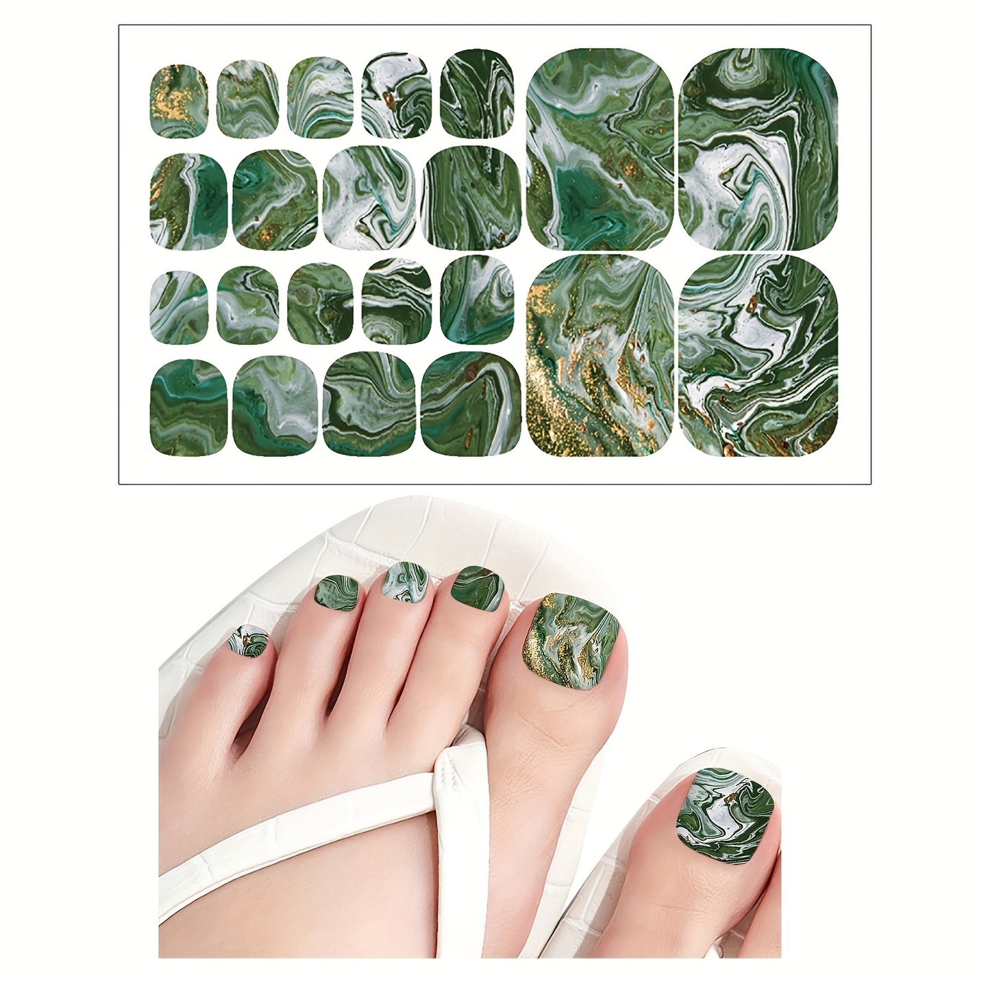 1pc Starry Sky Toe Nail Stickers - Adhesive Foil Stickers for DIY Manicure and Pedicure