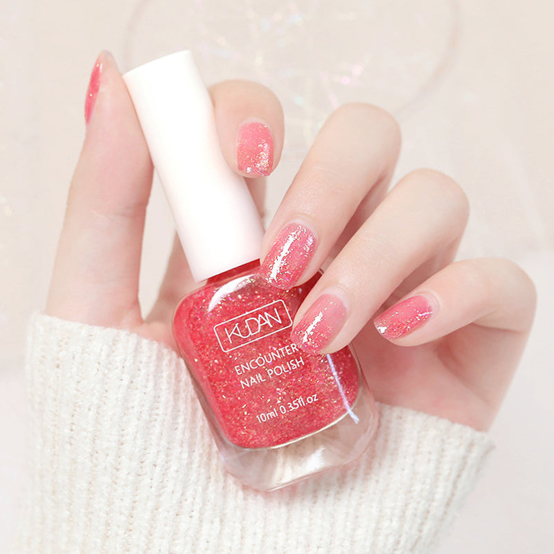 10ml Quick Drying Nail Polish - Ultra-Glossy, Non-Toxic Formula in Fashion-Forward Pinkish Black