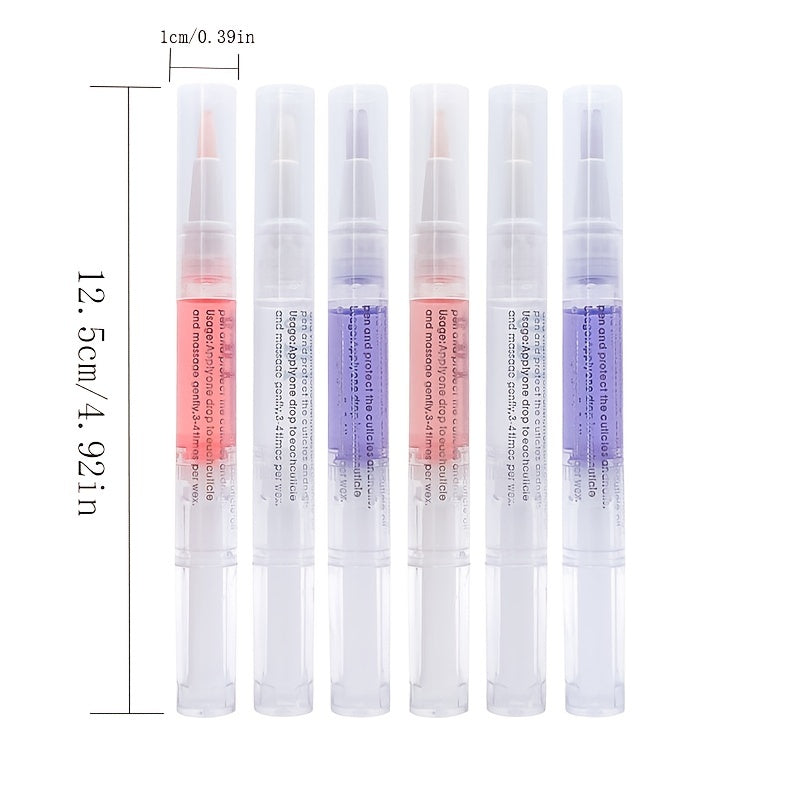 8 Smell Nail Cuticle Oils Pen, Nail Nutrition Oil Pen With Soft Bristles, Cuticle Revitalizer