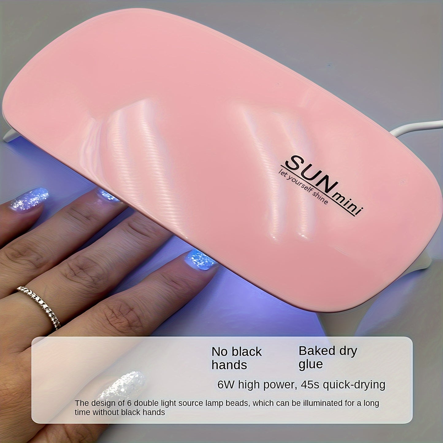 Mini Nail Dryer UV/LED nail Lamp Micro USB Gel Varnish Curing Machine
