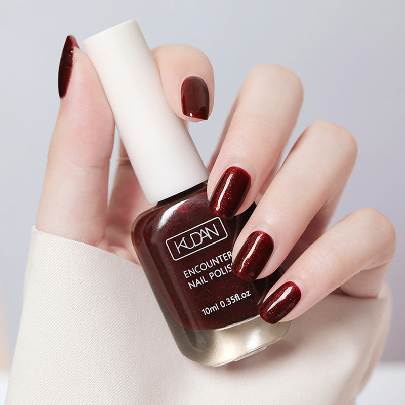 10ml Quick Drying Nail Polish - Ultra-Glossy, Non-Toxic Formula in Fashion-Forward Pinkish Black