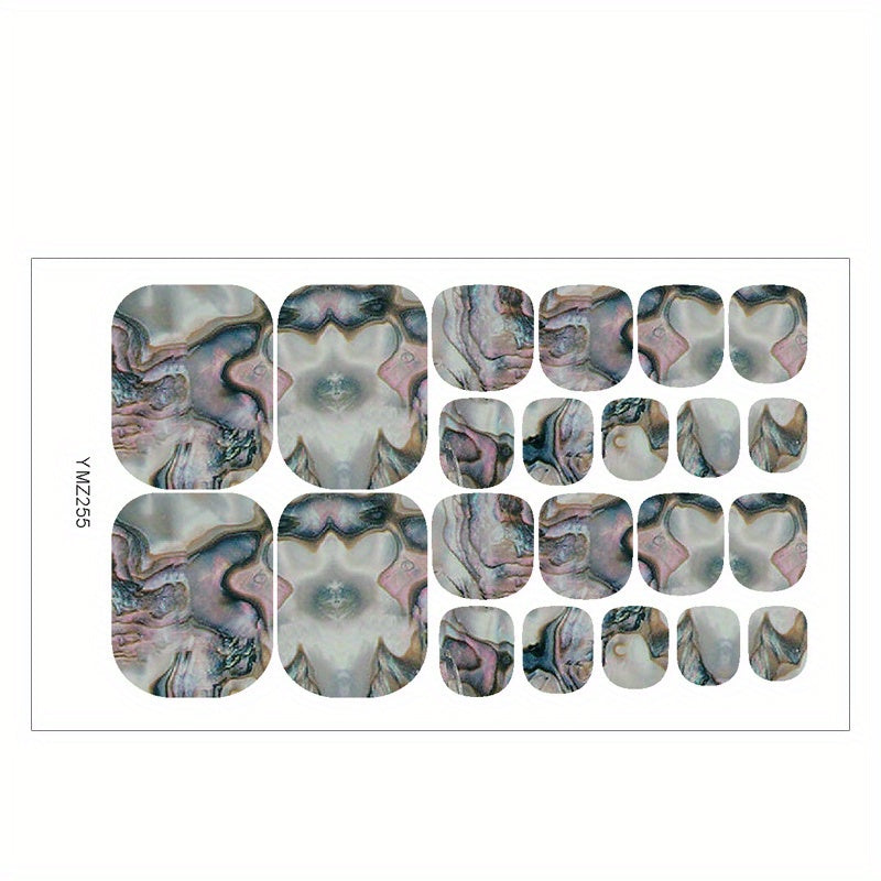 1pc Starry Sky Toe Nail Stickers - Adhesive Foil Stickers for DIY Manicure and Pedicure