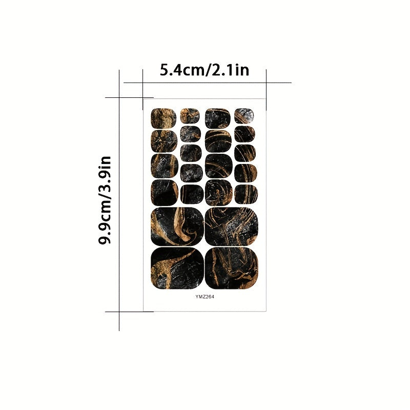 1pc Starry Sky Toe Nail Stickers - Adhesive Foil Stickers for DIY Manicure and Pedicure