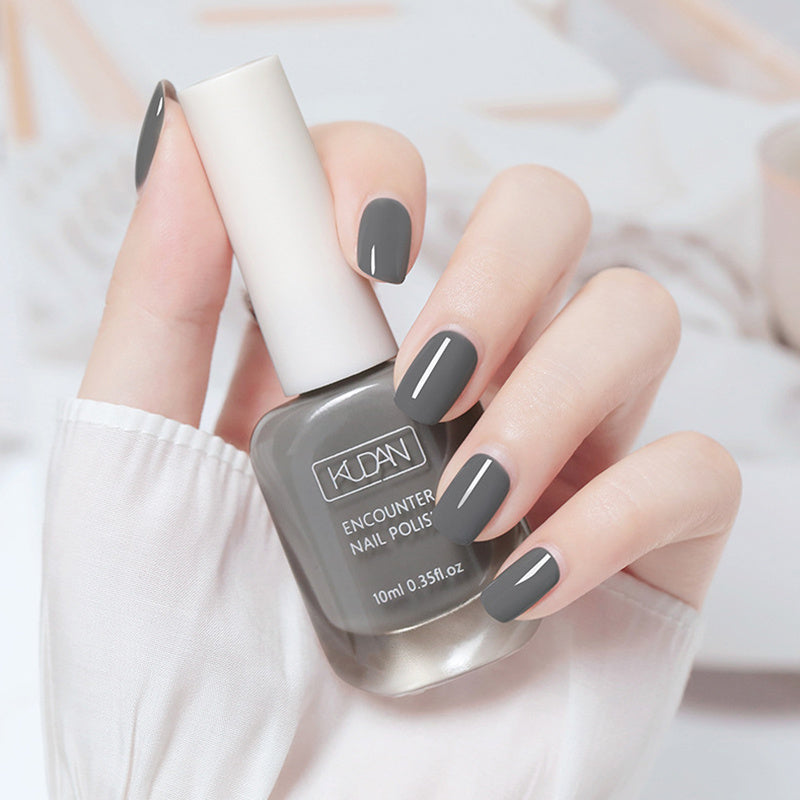 10ml Quick Drying Nail Polish - Ultra-Glossy, Non-Toxic Formula in Fashion-Forward Pinkish Black