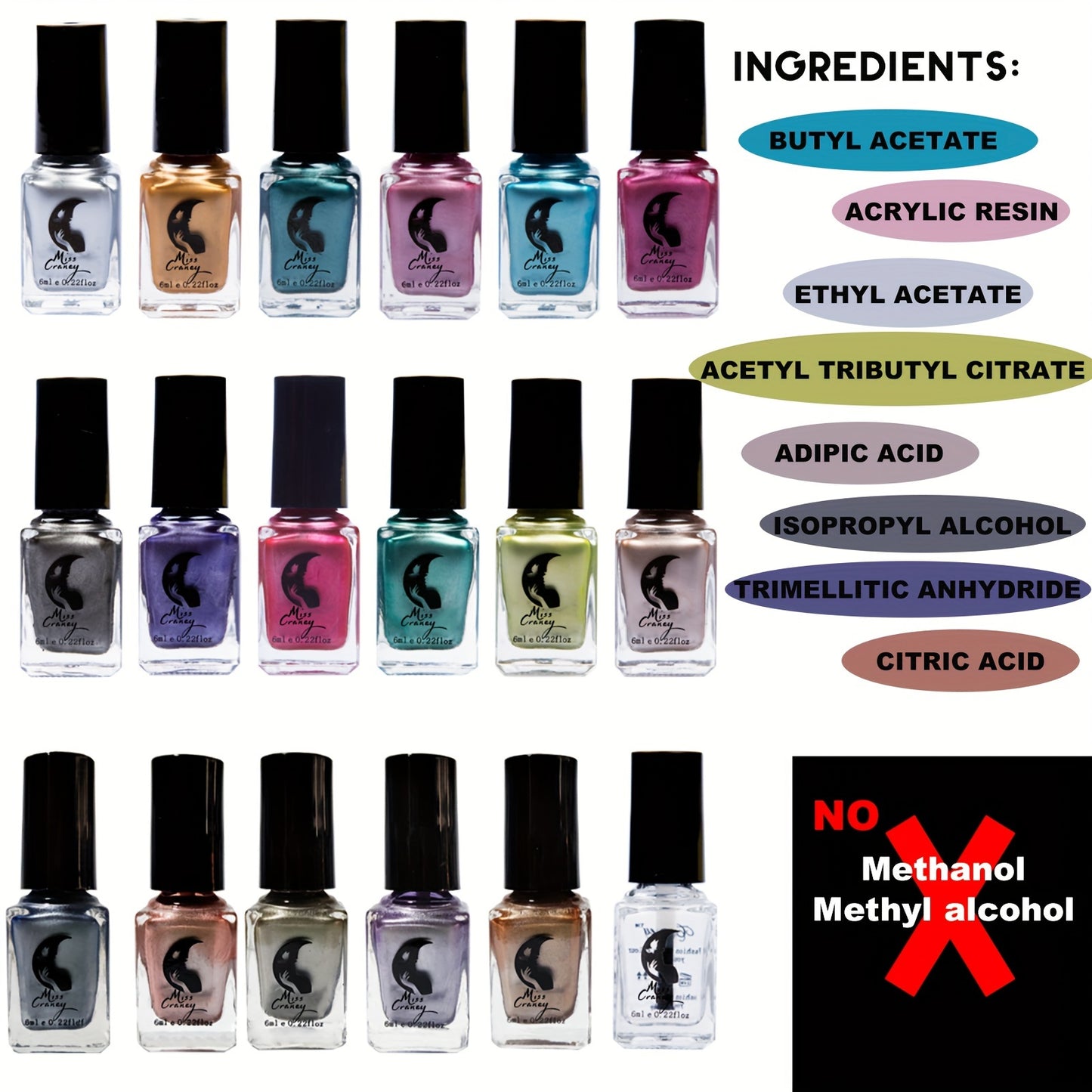 Metallics Gel Nail Polish Mirror Sense Multi-Color Nail Polish For Women Girl