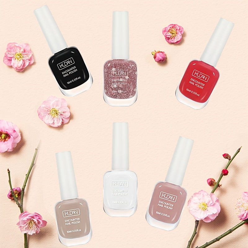 10ml Quick Drying Nail Polish - Ultra-Glossy, Non-Toxic Formula in Fashion-Forward Pinkish Black