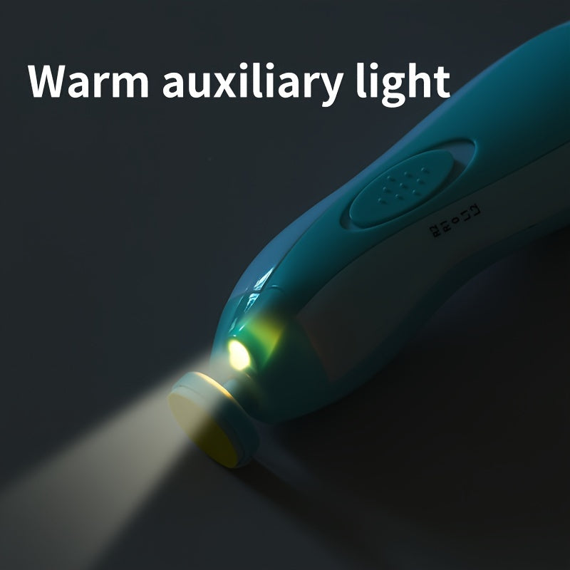 [6-in-1 Electric Nail Trimmer Kit] UNICHERRY 6-in-1 Electric Youngsters Nail Trimmer Kit, Pink & Blue