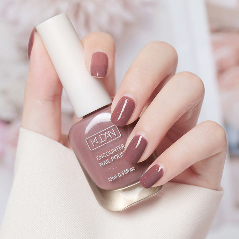 10ml Quick Drying Nail Polish - Ultra-Glossy, Non-Toxic Formula in Fashion-Forward Pinkish Black