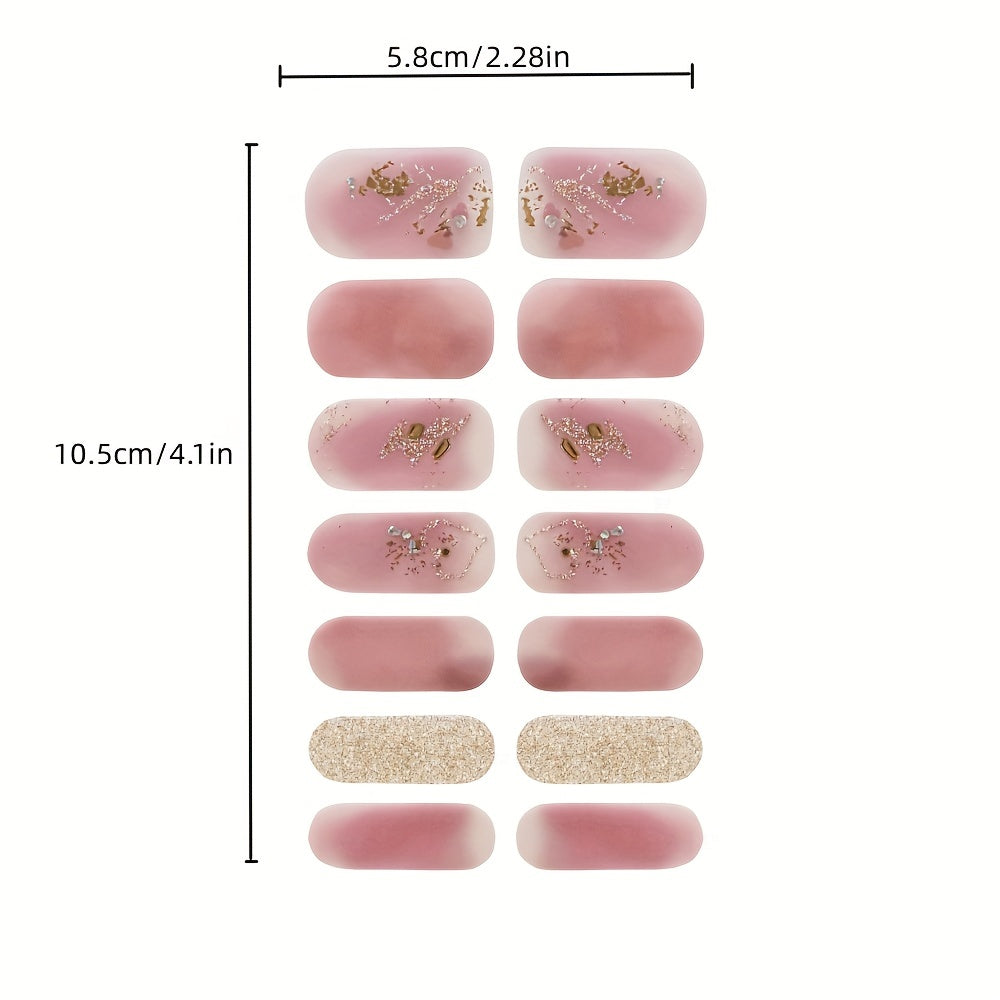 5 Sheets Oval Full Wrap 3D Nail Polish Stickers, Glossy, Self-Adhesive, Single Use, Unscented, Fantasy Theme,